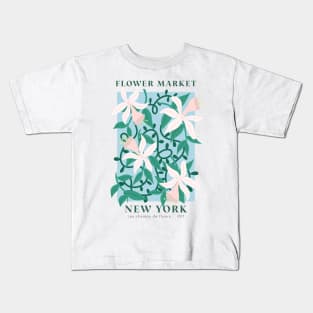 New York City Flower Market - White Lillies Kids T-Shirt
